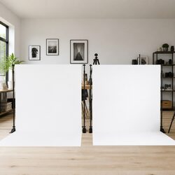Backdrop Stand 2 pcs Black Steel - Specifications Included