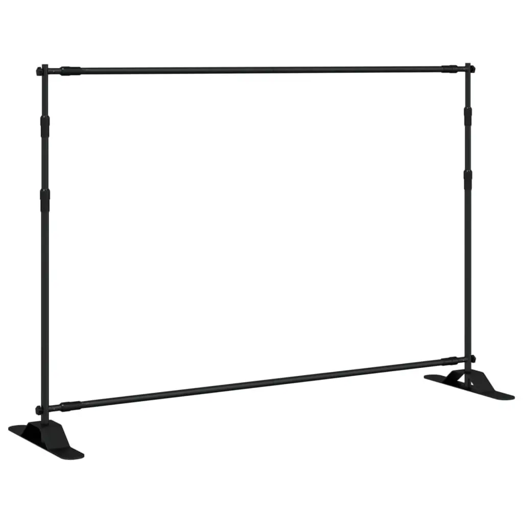 Backdrop Stand 2 pcs Black Adjustable 175-305 cm Width 100-243 cm Height Studio