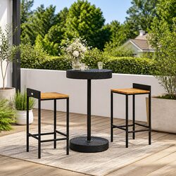 3-Piece Black Garden Bar Set: Specs and Features