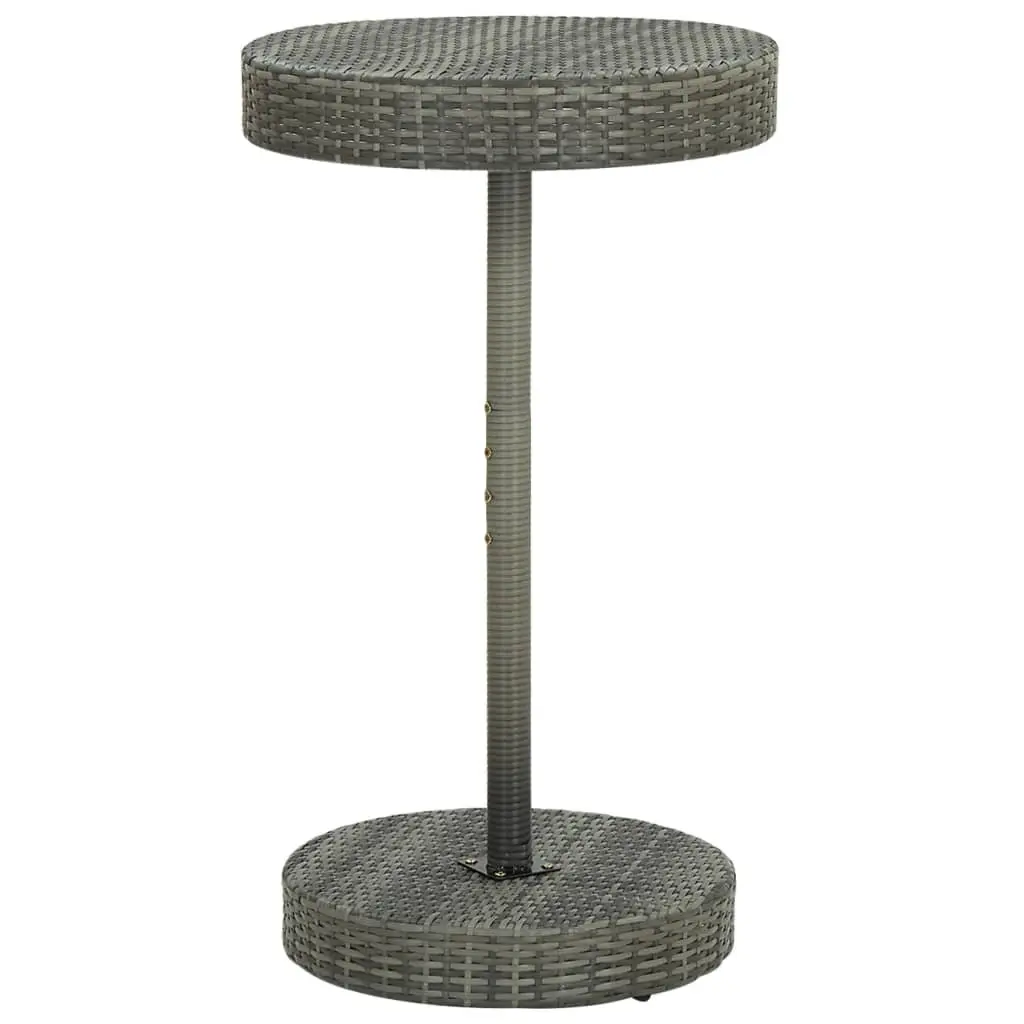 3 Piece Grey Rattan Bar Set