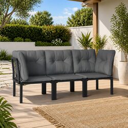 Specifications for Black Grey Outdoor Lounge Set - 3 Pieces