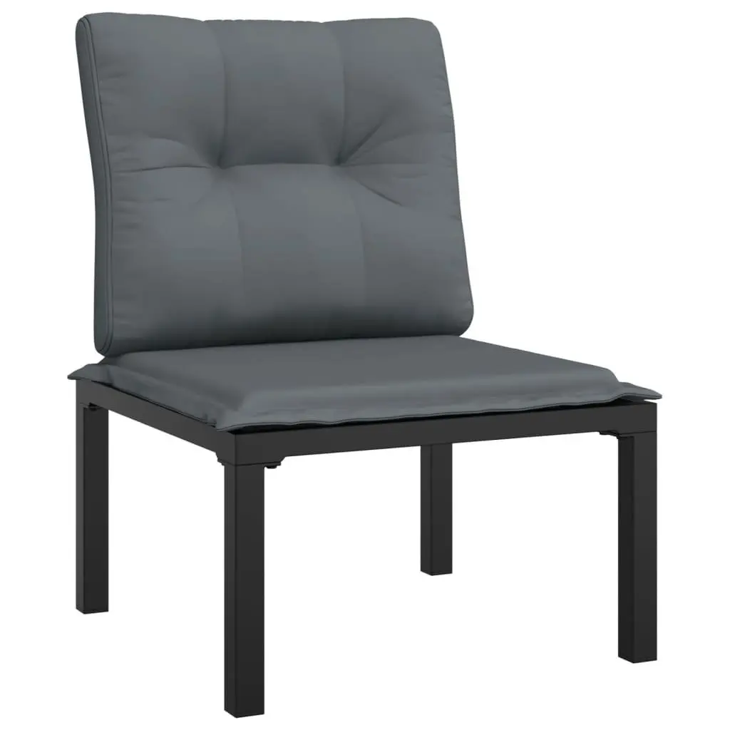7 Piece Outdoor Garden Lounge Set Black Grey Poly Rattan Modular Patio Furniture