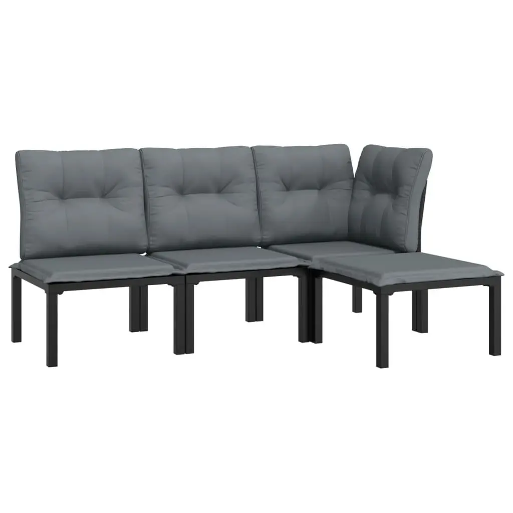 Garden Lounge Set Outdoor Furniture 4 Piece Rattan Sofa
