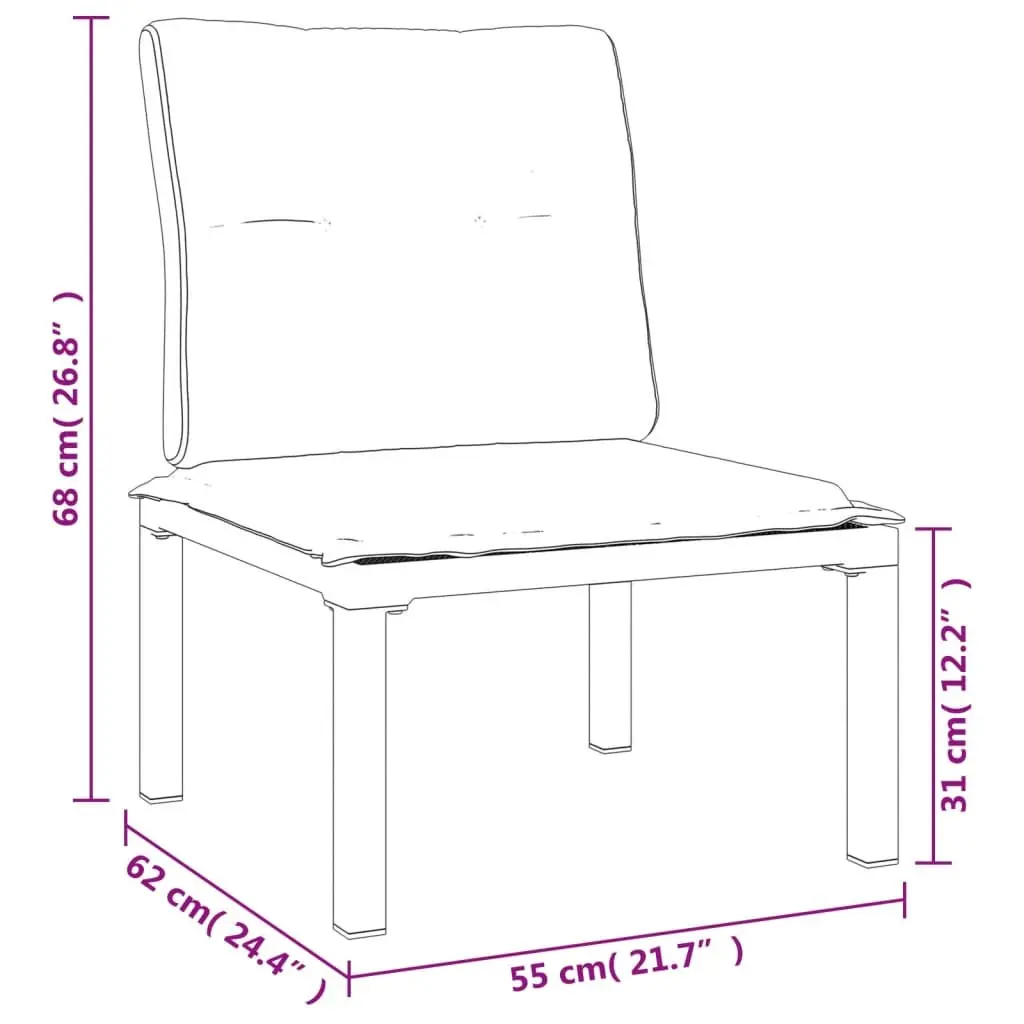 Outdoor Lounge Set for Garden 6 Piece Black Grey