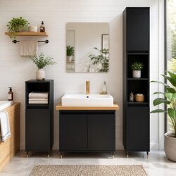Specifications for Black 3 Piece Bathroom Cabinet Set