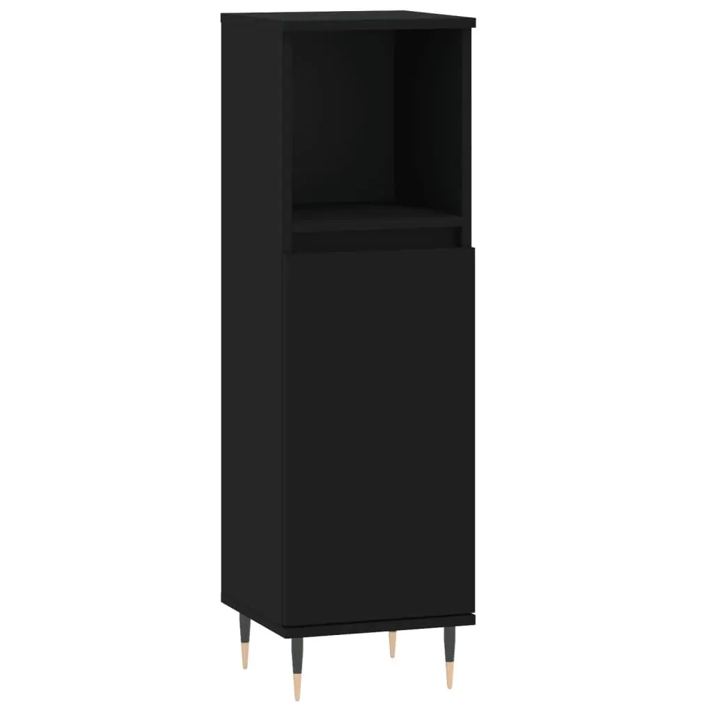 Black 3 Piece Bathroom Cabinet Set