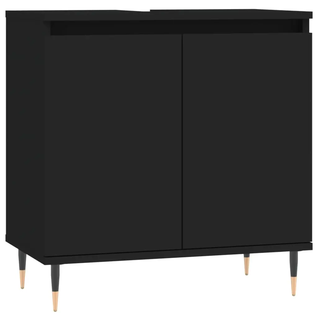 Black 3 Piece Bathroom Cabinet Set
