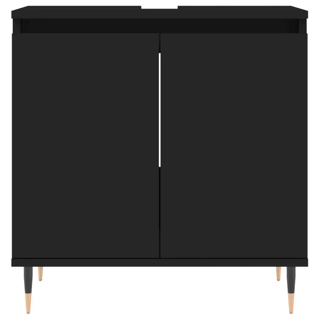 Black 3 Piece Bathroom Cabinet Set