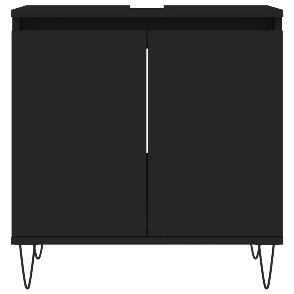 3 Piece Bathroom Cabinet Set in Black