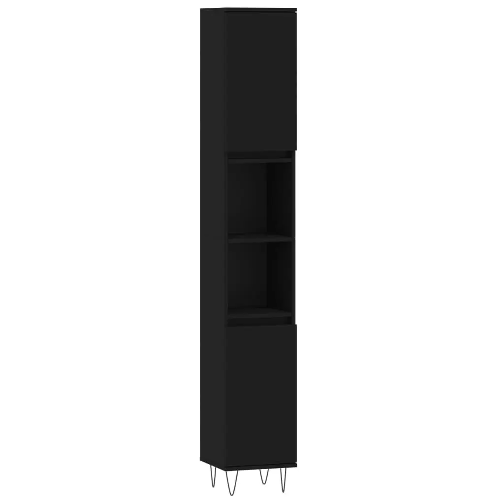 3 Piece Bathroom Cabinet Set in Black