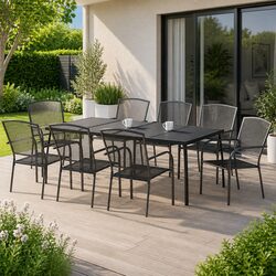 Specifications for Outdoor Dining Set 9 Piece Steel