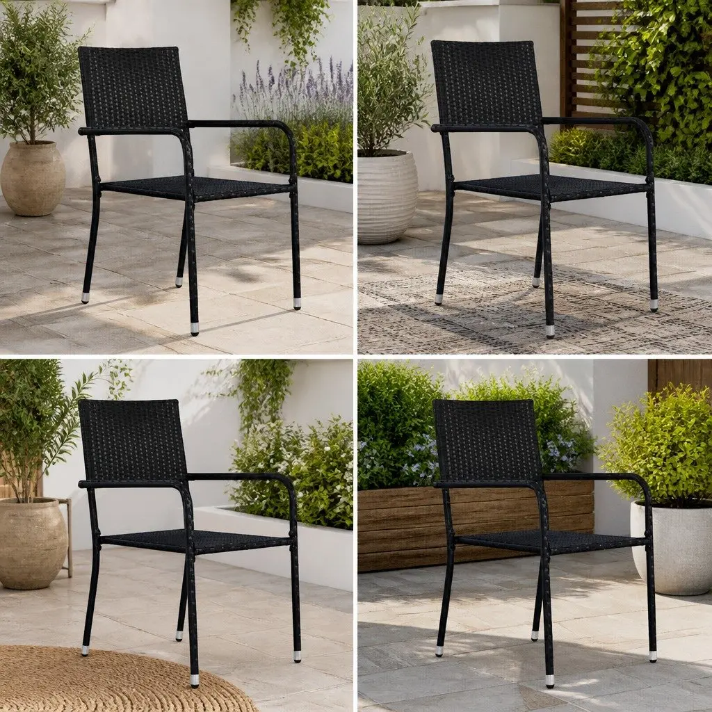 Stackable Outdoor Dining Chairs Set