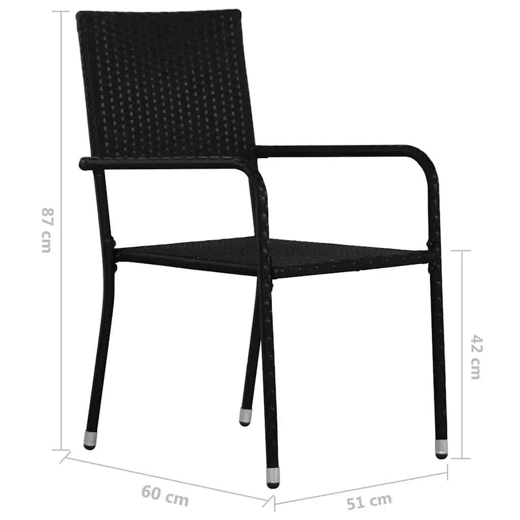 Stackable Outdoor Dining Chairs Set