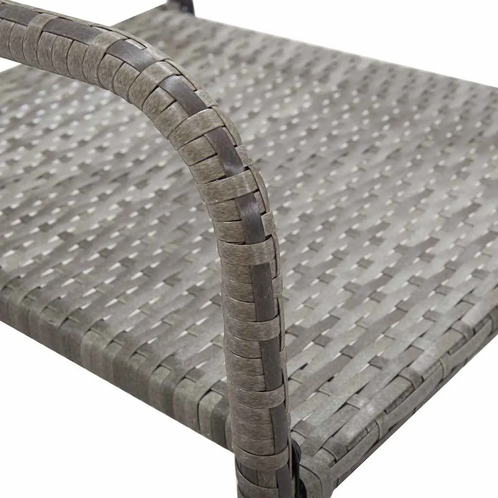 4 Grey Poly Rattan Outdoor Chairs