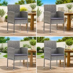 Specifications of Outdoor Garden Chairs Set – 4 pcs Grey Rattan