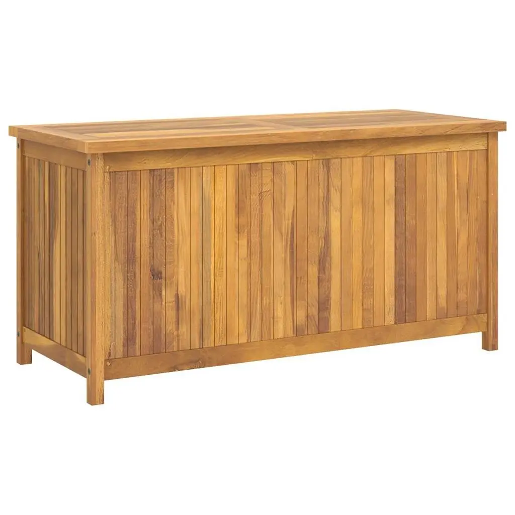 Garden Storage Box 114x50x58 cm Solid Teak Wood Outdoor Deck Chest