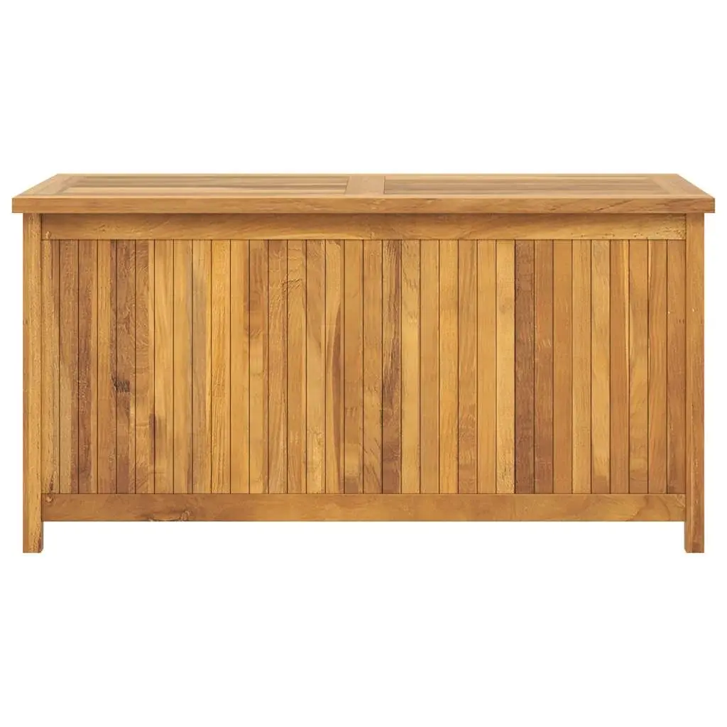 Garden Storage Box 114x50x58 cm Solid Teak Wood Outdoor Deck Chest