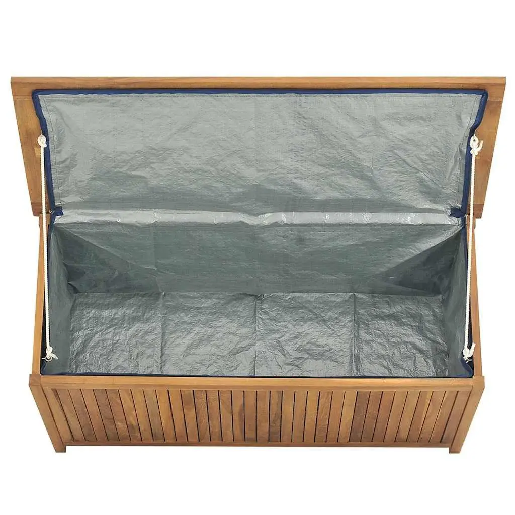 Garden Storage Box 114x50x58 cm Solid Teak Wood Outdoor Deck Chest