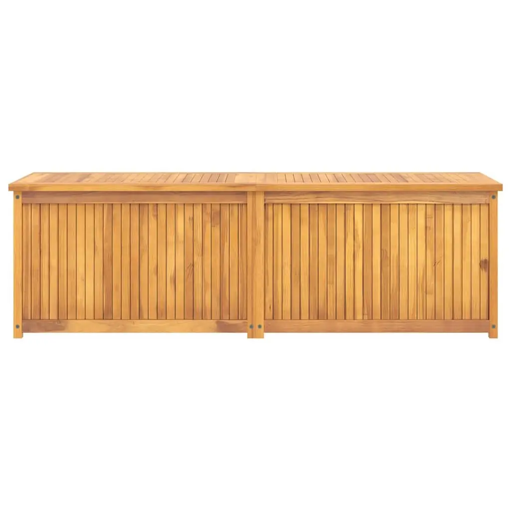 Garden Storage Box 175x50x55 cm Outdoor Chest with Lid Teak Wood Brown