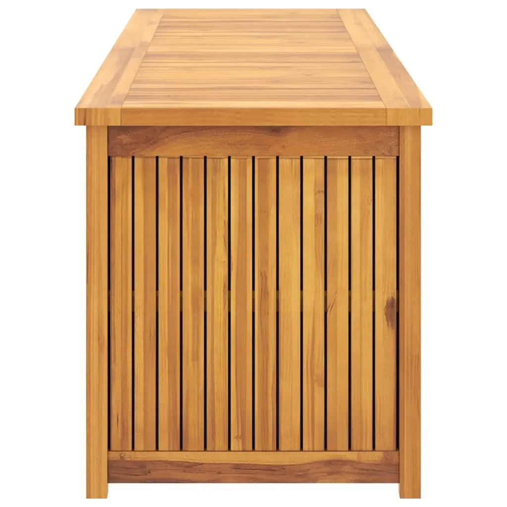 Garden Storage Box 175x50x55 cm Outdoor Chest with Lid Teak Wood Brown