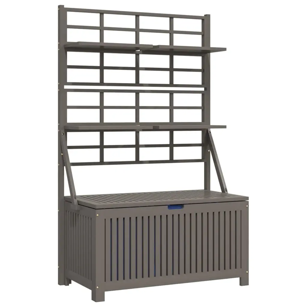 Outdoor Storage Box with Trellis, Grey