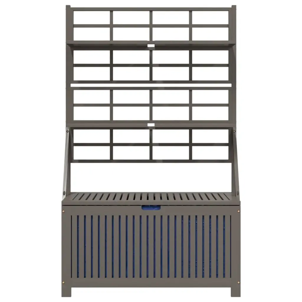 Outdoor Storage Box with Trellis, Grey