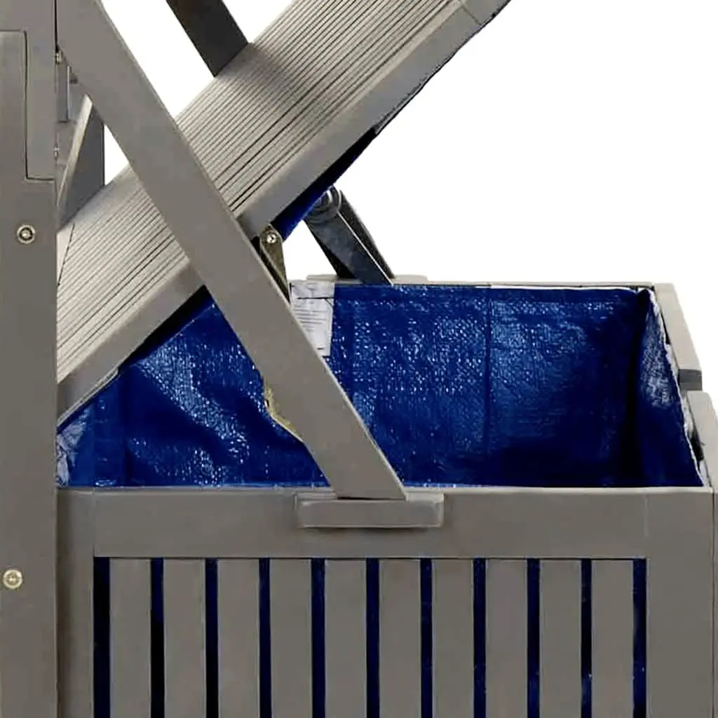 Outdoor Storage Box with Trellis, Grey