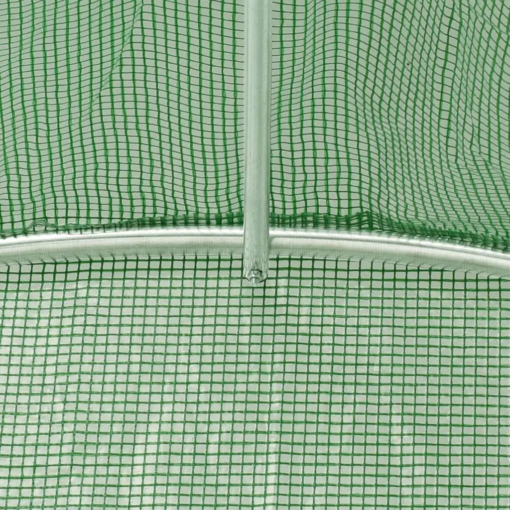 Greenhouse 32m² Steel Frame Green 16x2x2m Garden Plant House UV Resistant PE
