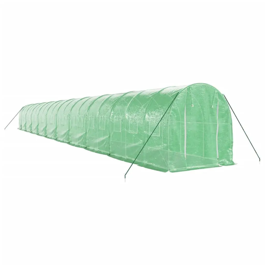 Greenhouse for Garden 20x2x2m Steel Frame PE Cover Portable