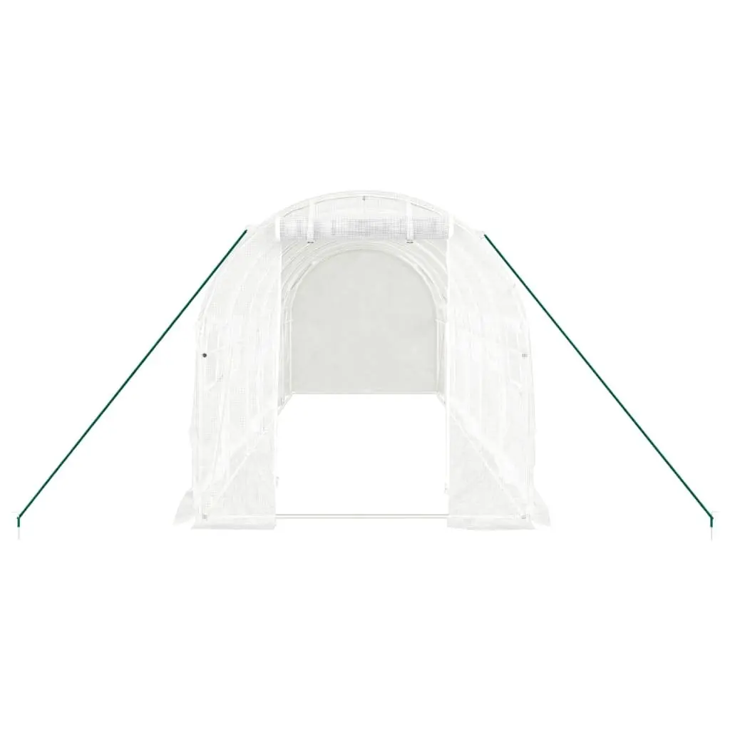 Greenhouse Garden 6x2x2 m 12 m² Steel Frame PE Cover White