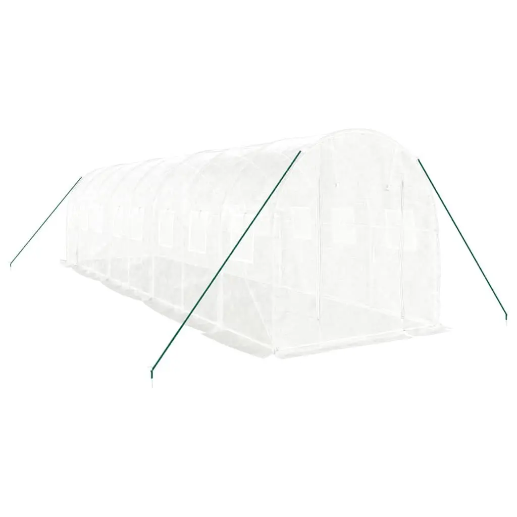 Greenhouse Outdoor 8x2x2m Steel Frame White