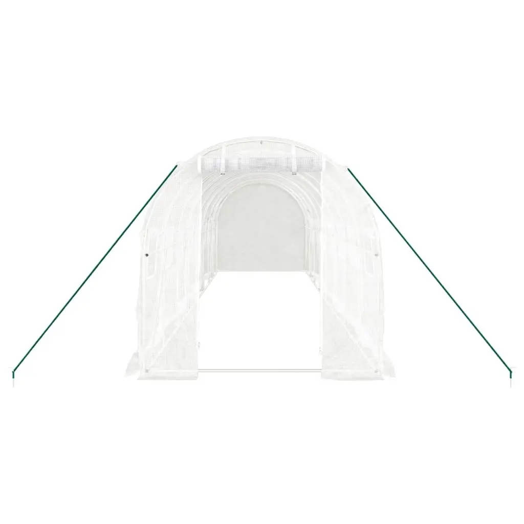 Greenhouse Outdoor 8x2x2m Steel Frame White