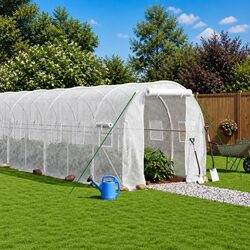 20 m² Greenhouse with Steel Frame and PE Cover