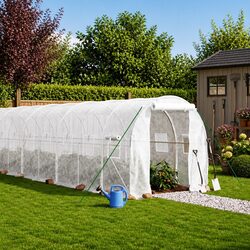 Spacious Greenhouse 14x2x2m with Steel Frame
