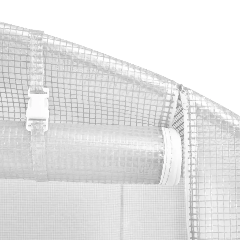 Greenhouse with Steel Frame White 44 m² 22x2x2 m Tunnel Garden Plant House