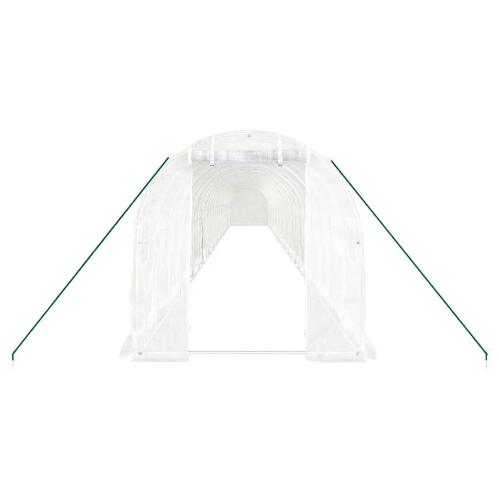 Greenhouse for Garden 24x2x2m Steel Frame White