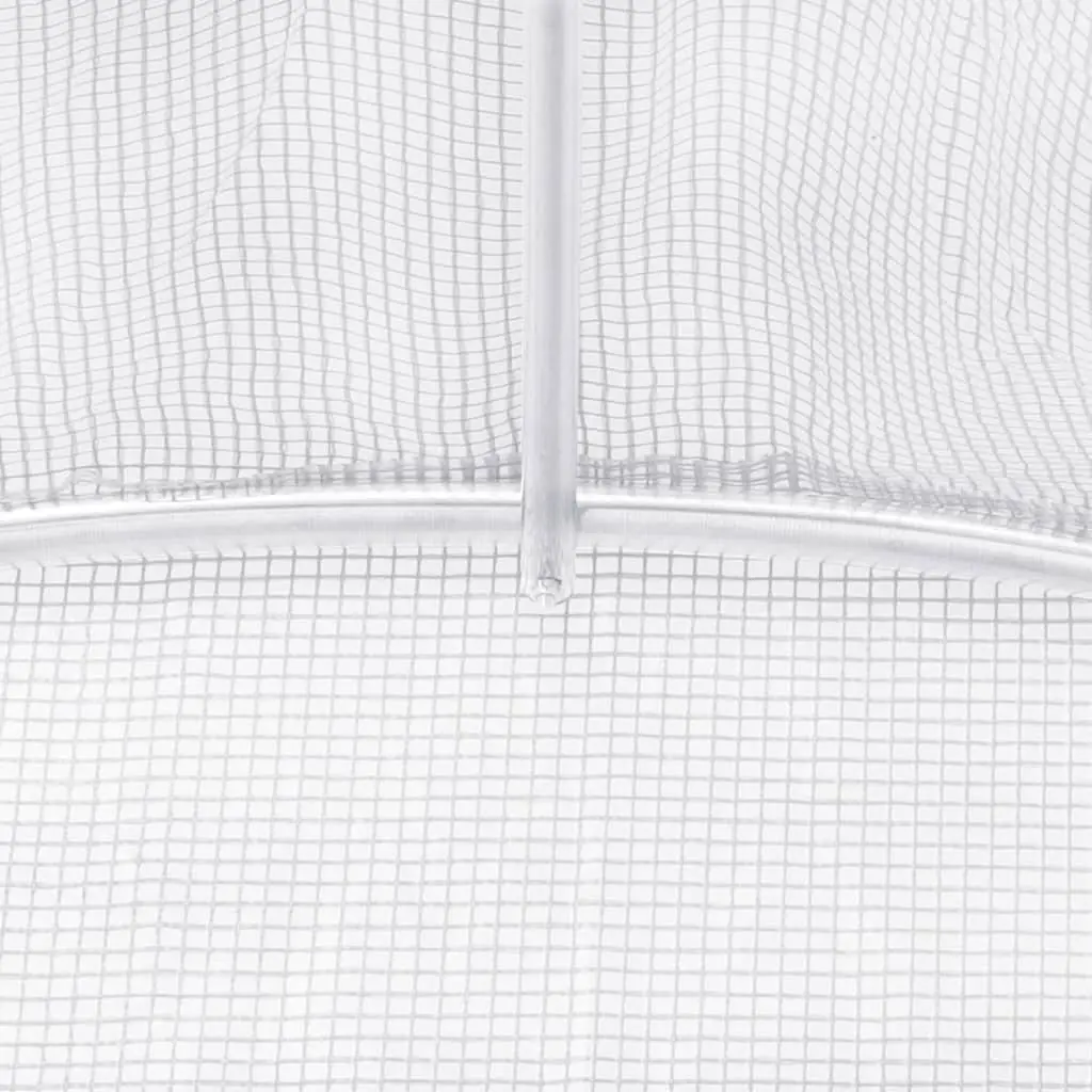 Greenhouse for Garden 24x2x2m Steel Frame White