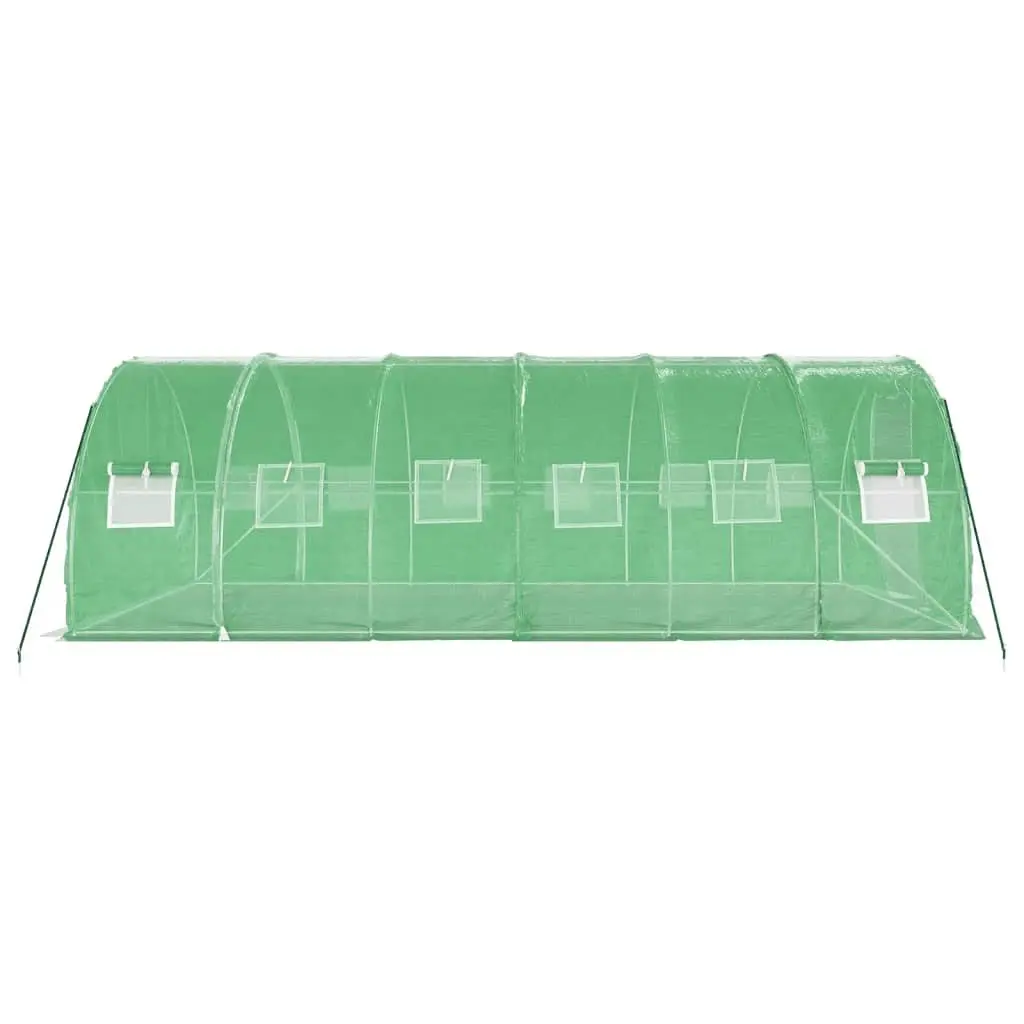 Greenhouse for Garden 6x3x2m Green 18m² Steel Frame PE Cover
