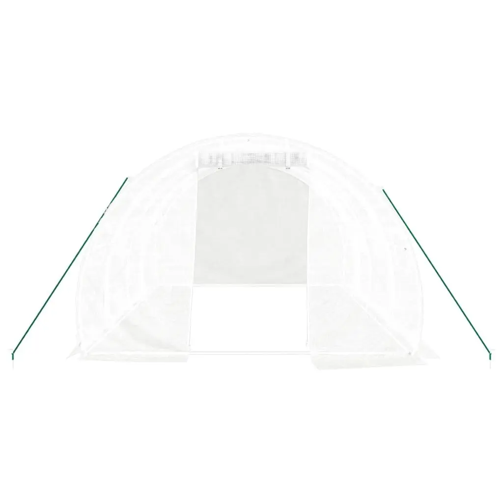 Greenhouse for Garden 12m² Steel Frame White 4x3x2m