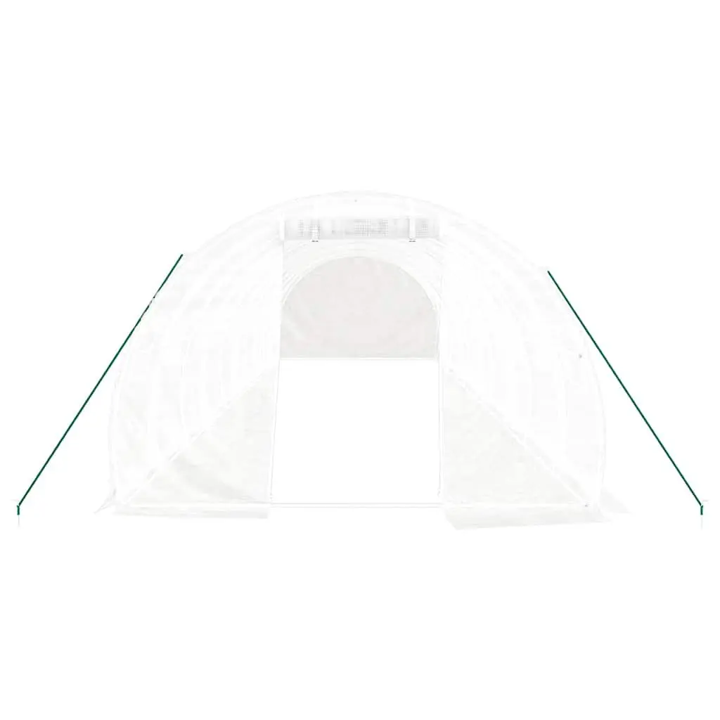 Greenhouse Garden 10x3x2m White Steel Frame Outdoor Plant House