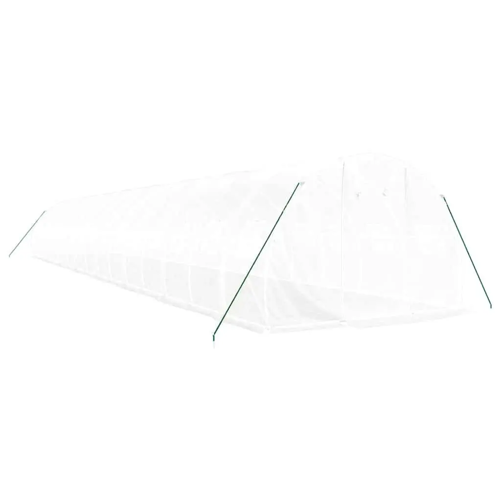 Greenhouse 48m² for Garden 16x3x2m with Steel Frame and PE Cover