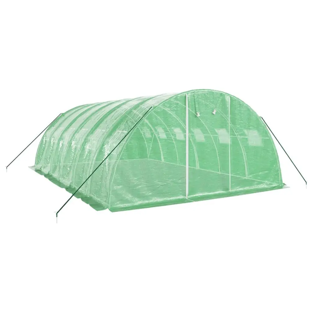 Greenhouse 6x4x2m Garden Plant House Steel Frame PE Cover Roll-up Door