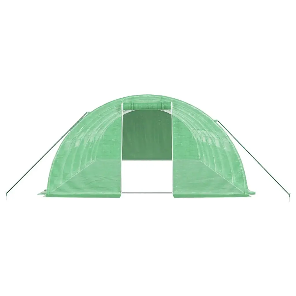 Greenhouse 6x4x2m Garden Plant House Steel Frame PE Cover Roll-up Door