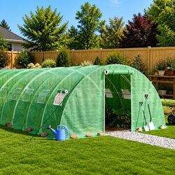 32m² Greenhouse Dimensions: 8m x 4m x 2m
