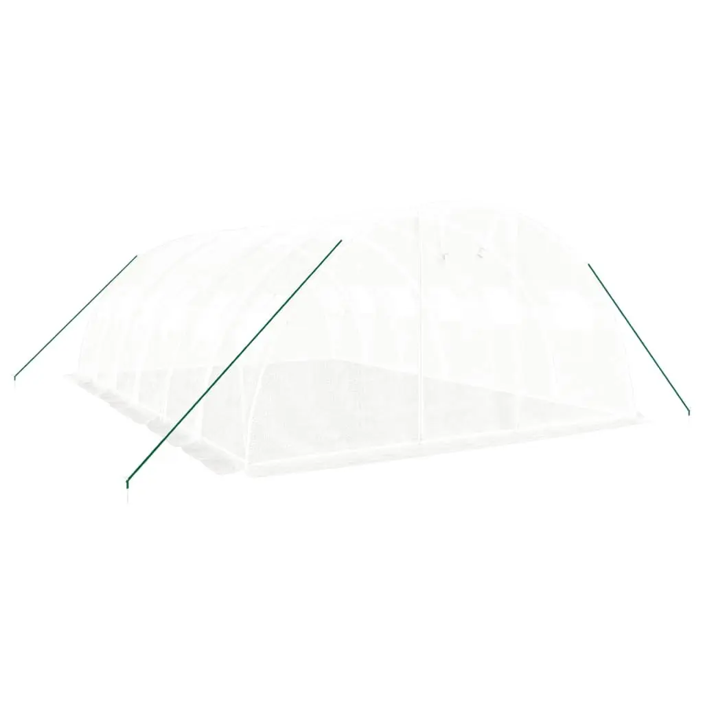 Greenhouse for Garden 6x4x2m Steel Frame White PE Cover