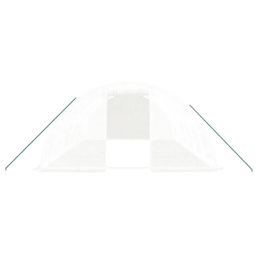 Greenhouse for Garden 6x4x2m Steel Frame White PE Cover