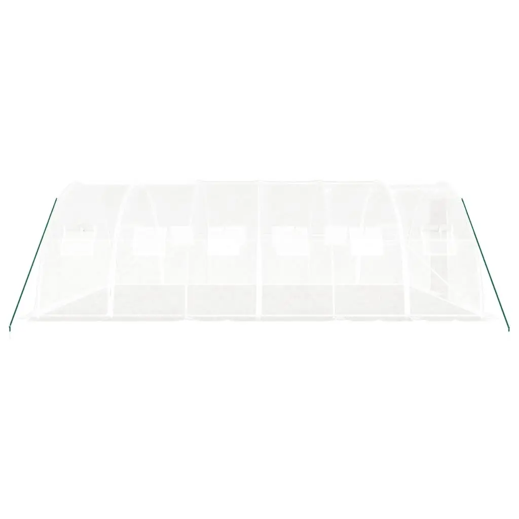 Greenhouse for Garden 6x4x2m Steel Frame White PE Cover