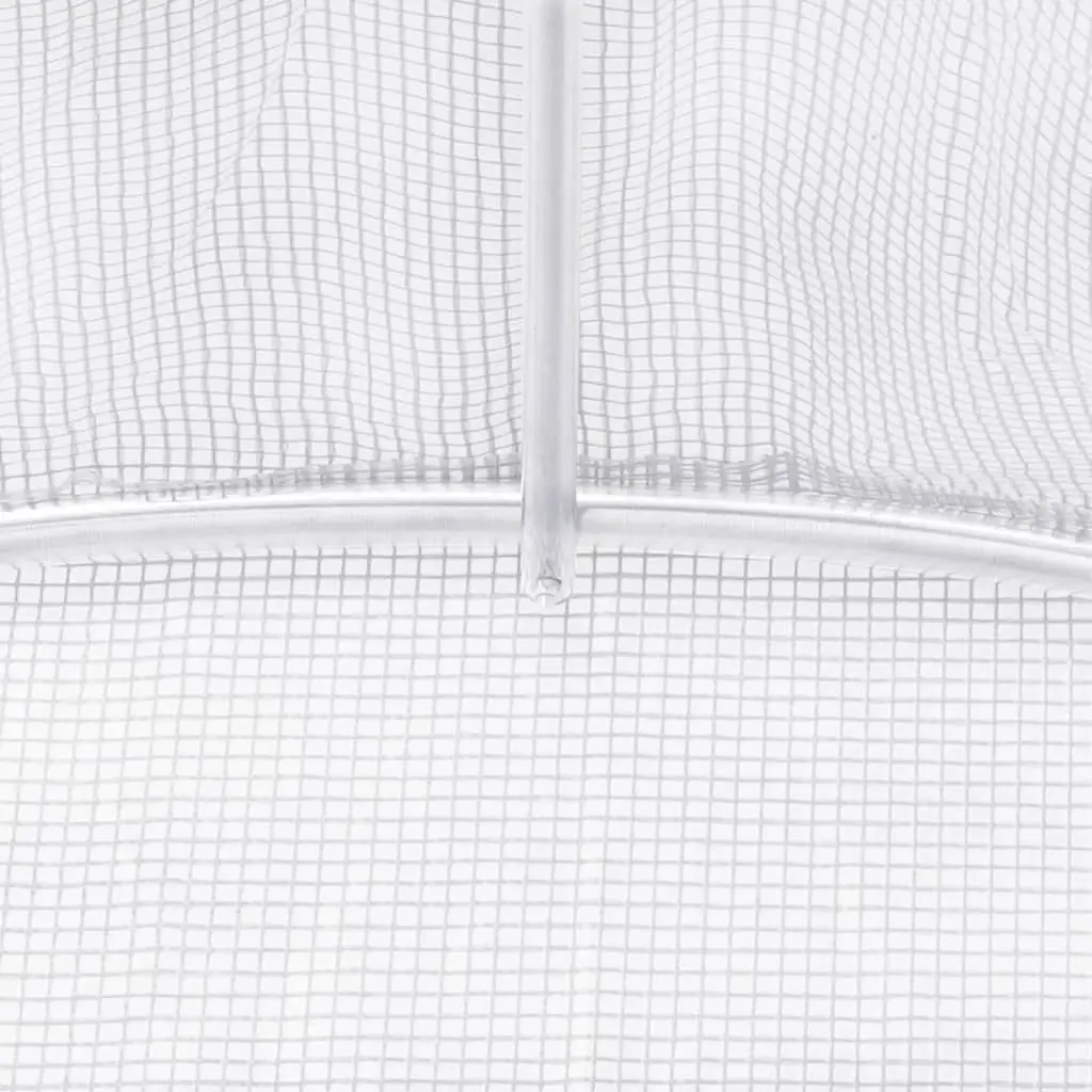 Greenhouse for Garden 6x4x2m Steel Frame White PE Cover