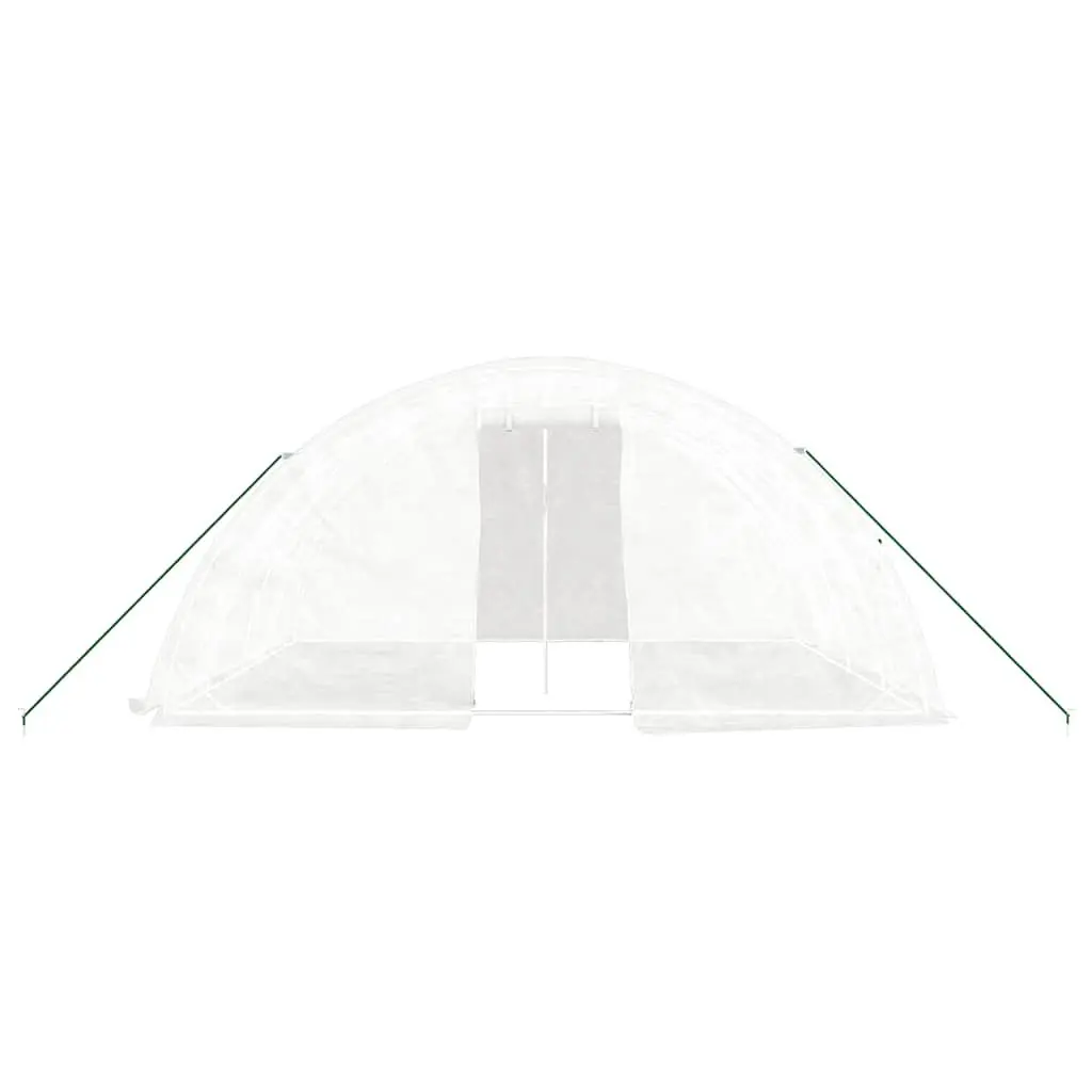 Greenhouse Outdoor 5x4x2.3m Steel Frame White 20m² Garden Plant House