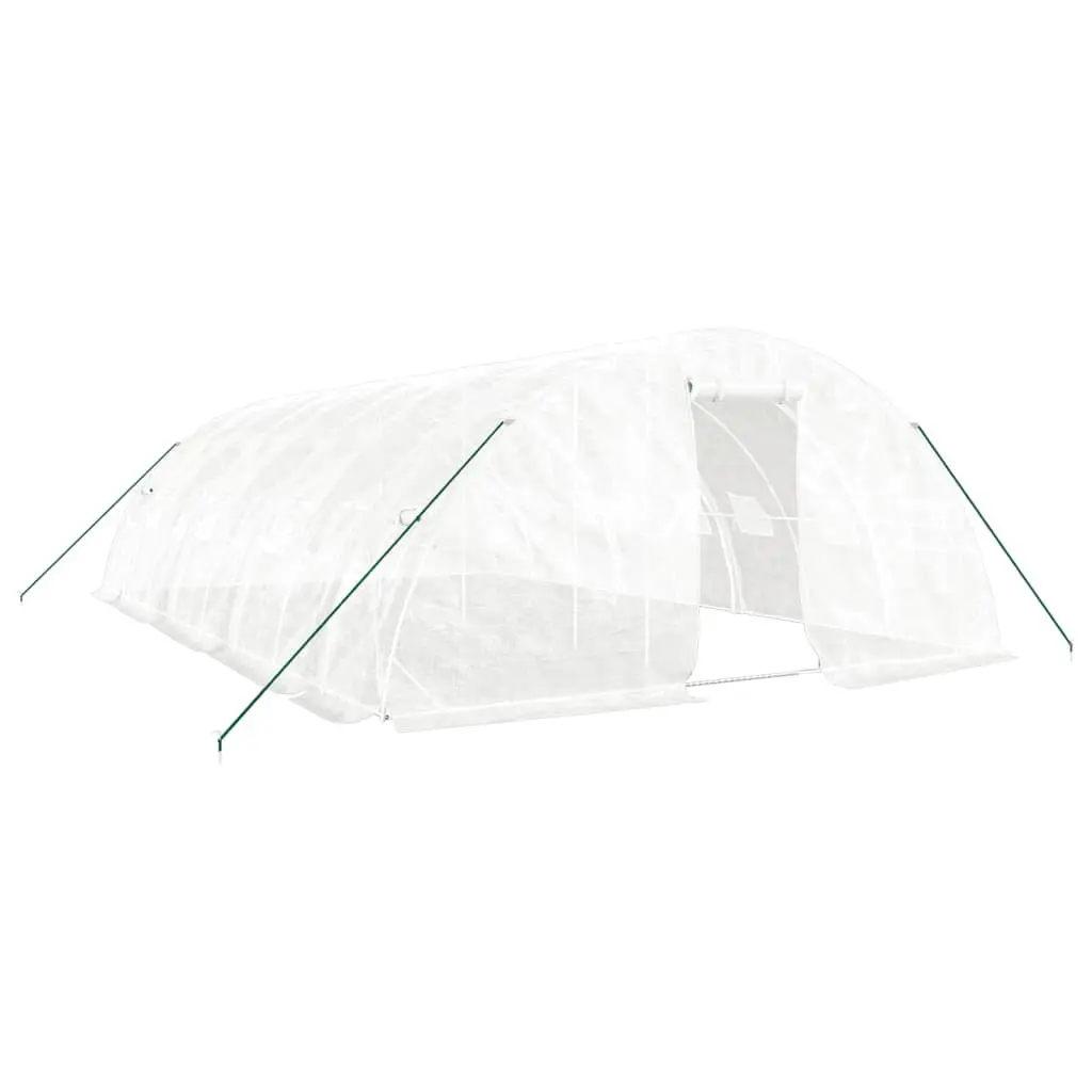 Greenhouse for Garden 8x5x2.3 m Steel Frame White 40 m² Portable Plant House